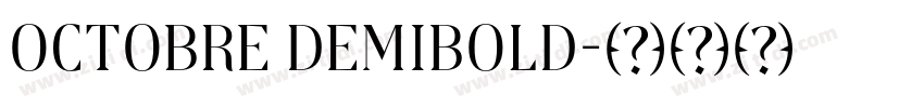 Octobre DemiBold字体转换
